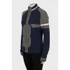 Knitted cardigan with zipper