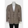 Men's Checkered Wool Blazer