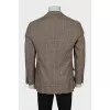 Men's Checkered Wool Blazer