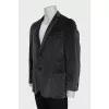 Men's grey velour jacket