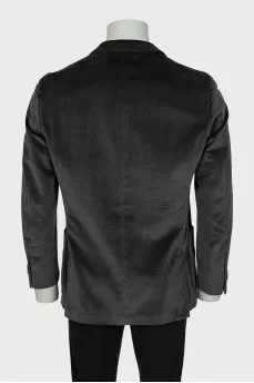 Men's grey velour jacket