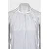 Dress with open back decorated with rhinestones