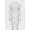 Dress with open back decorated with rhinestones