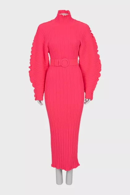 Dress with puff sleeves with tag