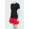 Fitted dress with accent hem