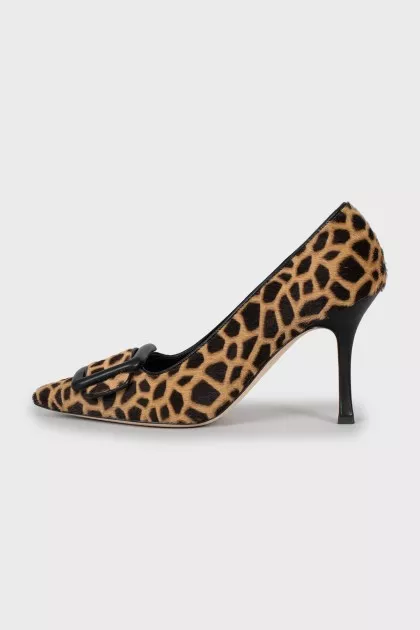Pony skin stiletto heels