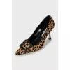 Pony skin stiletto heels