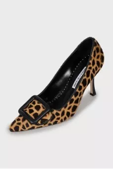 Pony skin stiletto heels