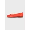 Quilted leather ballet flats