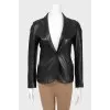 Leather fitted jacket