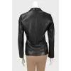 Leather fitted jacket