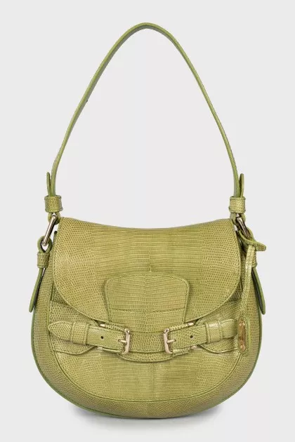 Bag with animalistic embossed leather