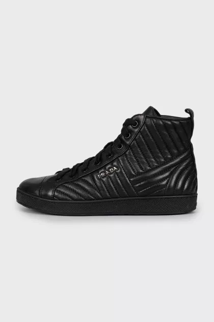 Quilted leather sneakers
