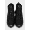 Quilted leather sneakers