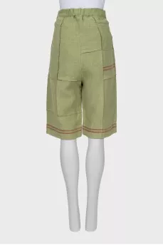 Linen shorts with ties