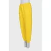 Yellow tapered sports pants