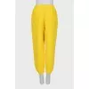 Yellow tapered sports pants
