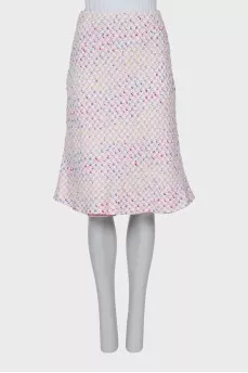 Tweed skirt in a combination color