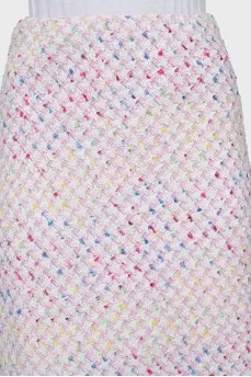Tweed skirt in a combination color