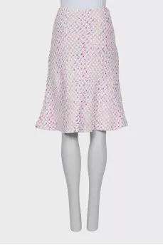 Tweed skirt in a combination color