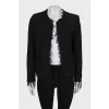 Black jacket with raw edges