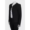 Black jacket with raw edges