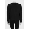 Black jacket with raw edges