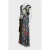 Silk Print Maxi Dress