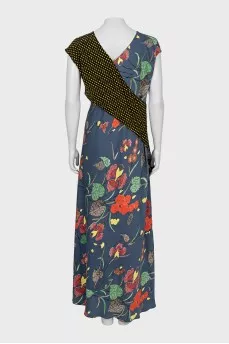 Silk Print Maxi Dress