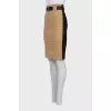Straight skirt with belt