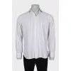 Men's brown striped shirt