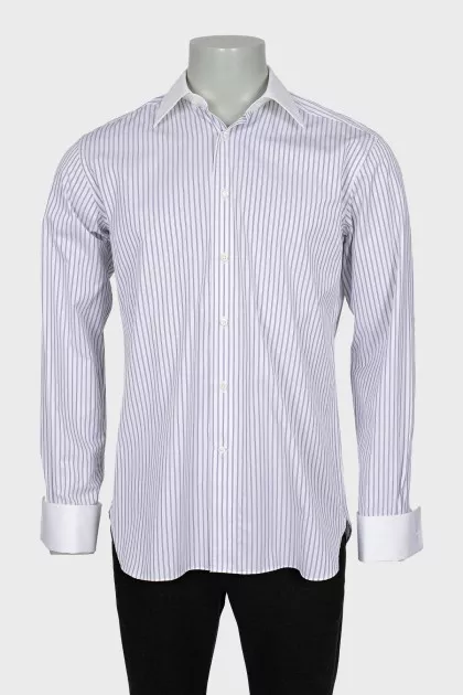Men's purple striped shirt