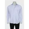 Men's blue and white striped shirt