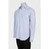 Men's blue and white striped shirt