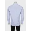 Men's blue and white striped shirt
