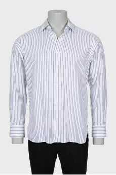Men's gray striped shirt