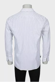 Men's gray striped shirt