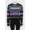 Multicolored striped jumper