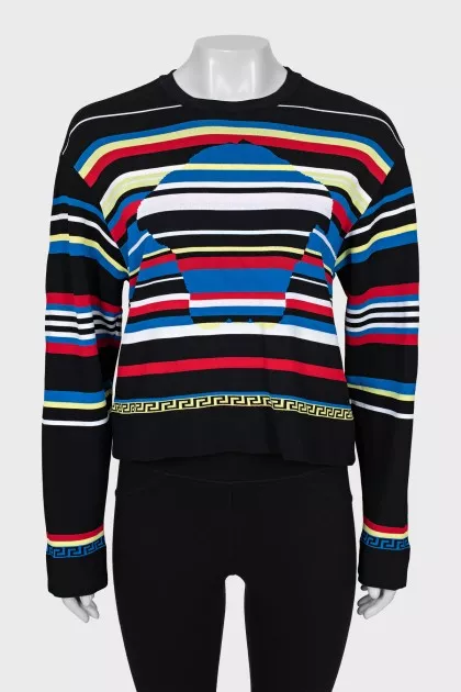 Multicolored striped jumper