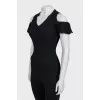 Fitted black ribbed top