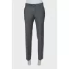 Men's gray wool trousers