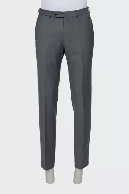 Men's gray wool trousers