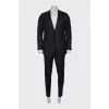 Men's black wool suit