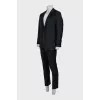 Men's black wool suit
