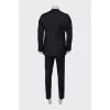 Men's black wool suit