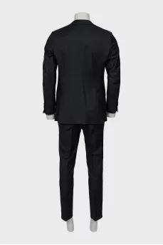 Men's black wool suit