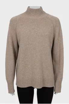 Cashmere sweater straight cut