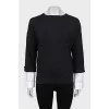 Black wool and cashmere jumper