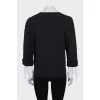 Black wool and cashmere jumper