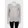 Longsleeve made of cashmere and silk